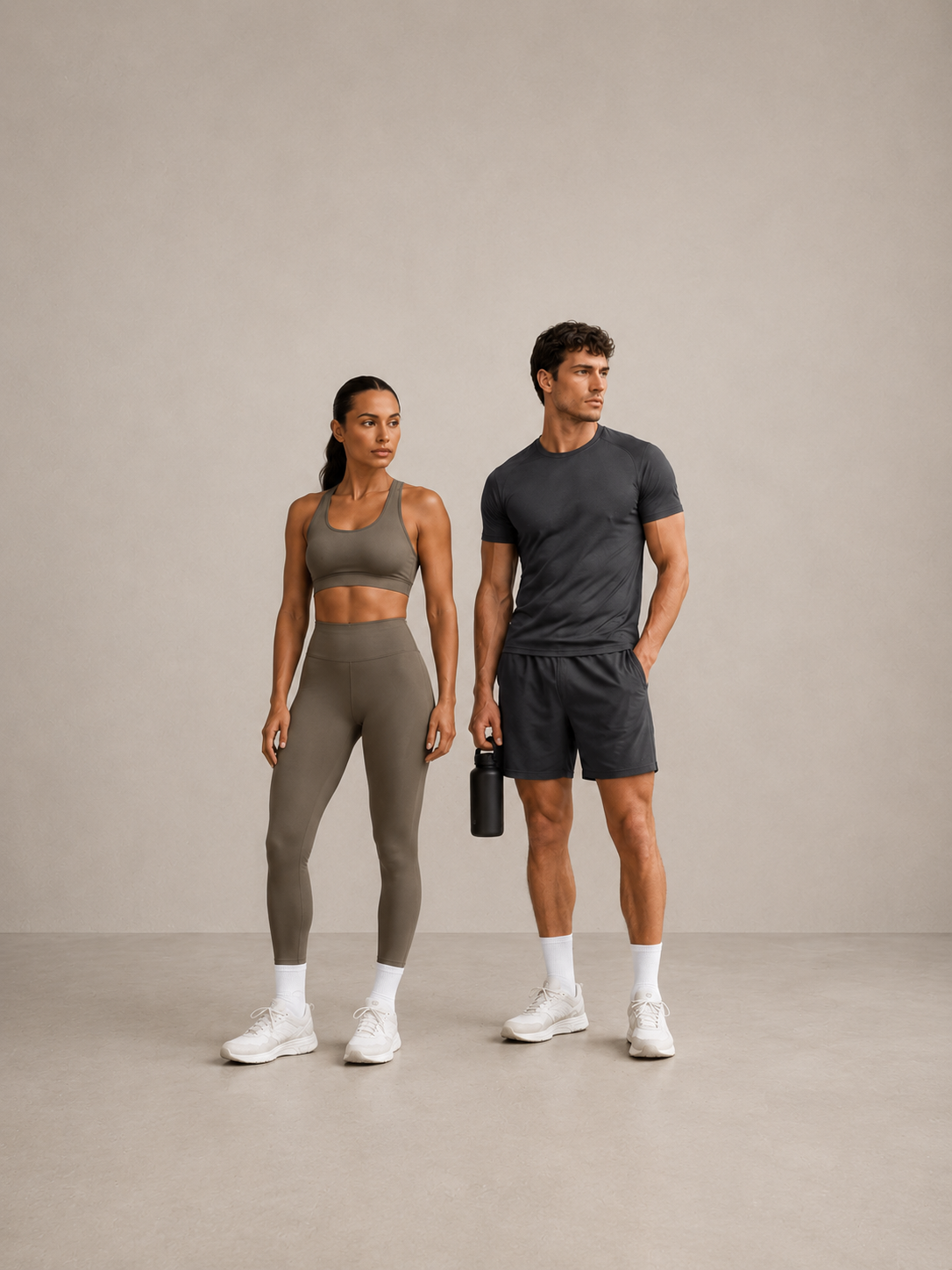 Model wearing Onhete essentials for the athleisure collection